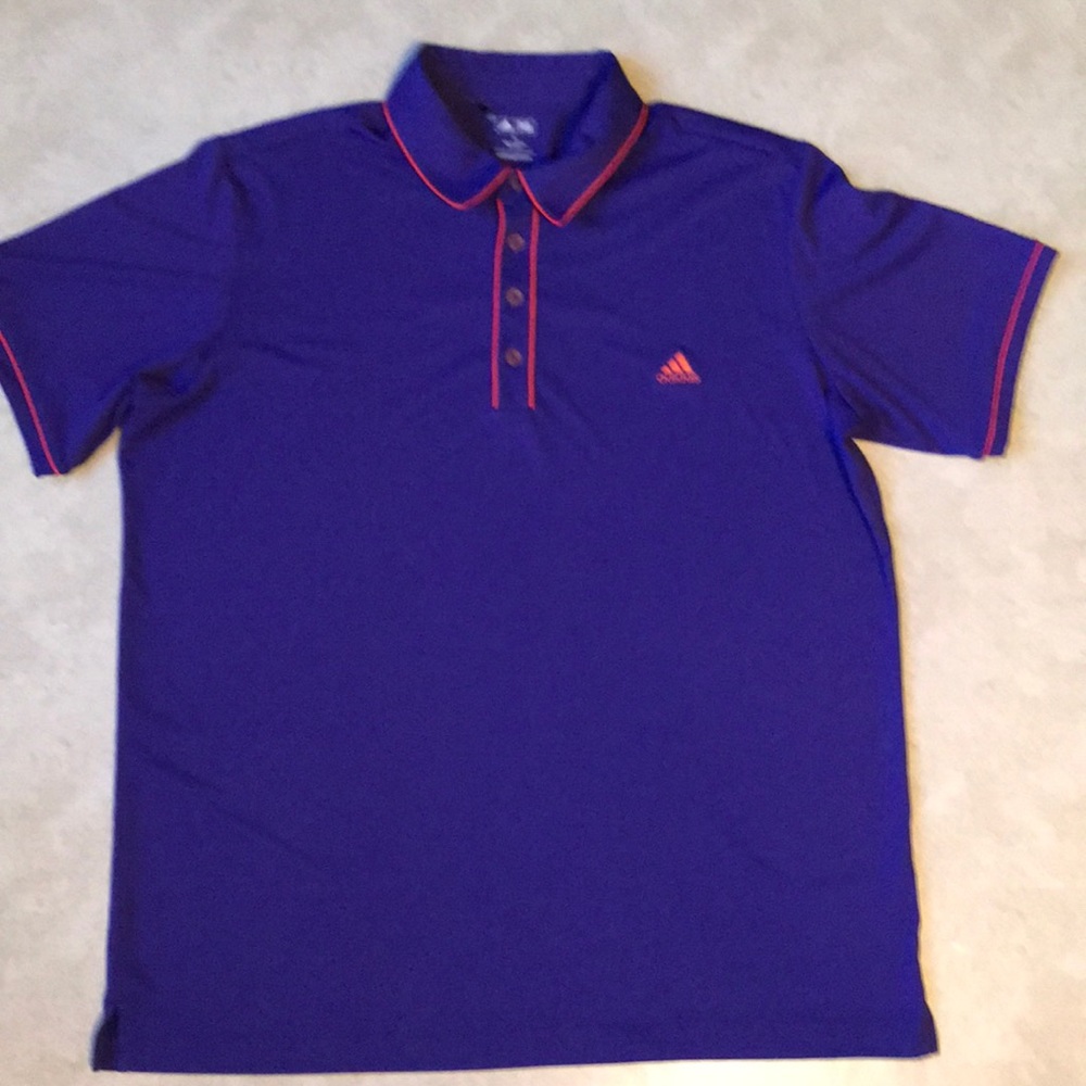 Adidas XL purple and pink short sleeve shirt